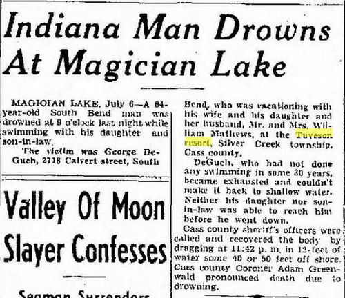 Tuvesons Resort - Jul 6 1949 Drowning (newer photo)